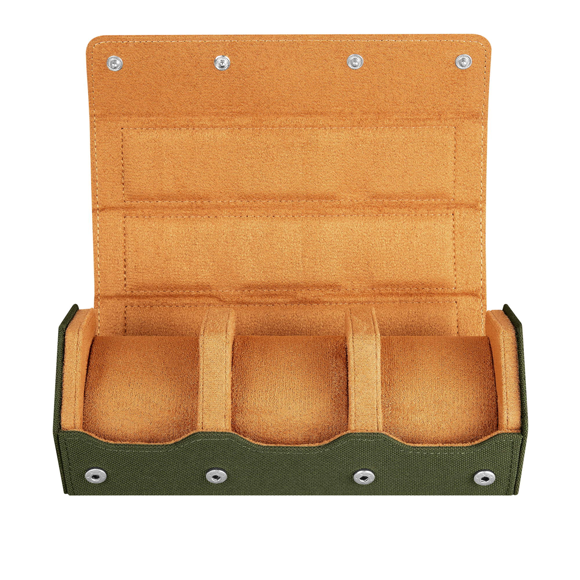 Esagono 3-Slot Watch Roll - Sage Green