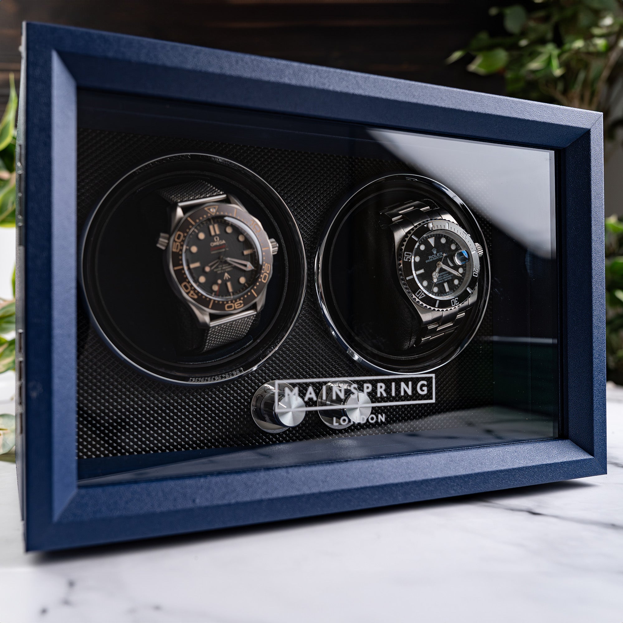 Guardian Dual Slot Watch Winder - Royal Blue