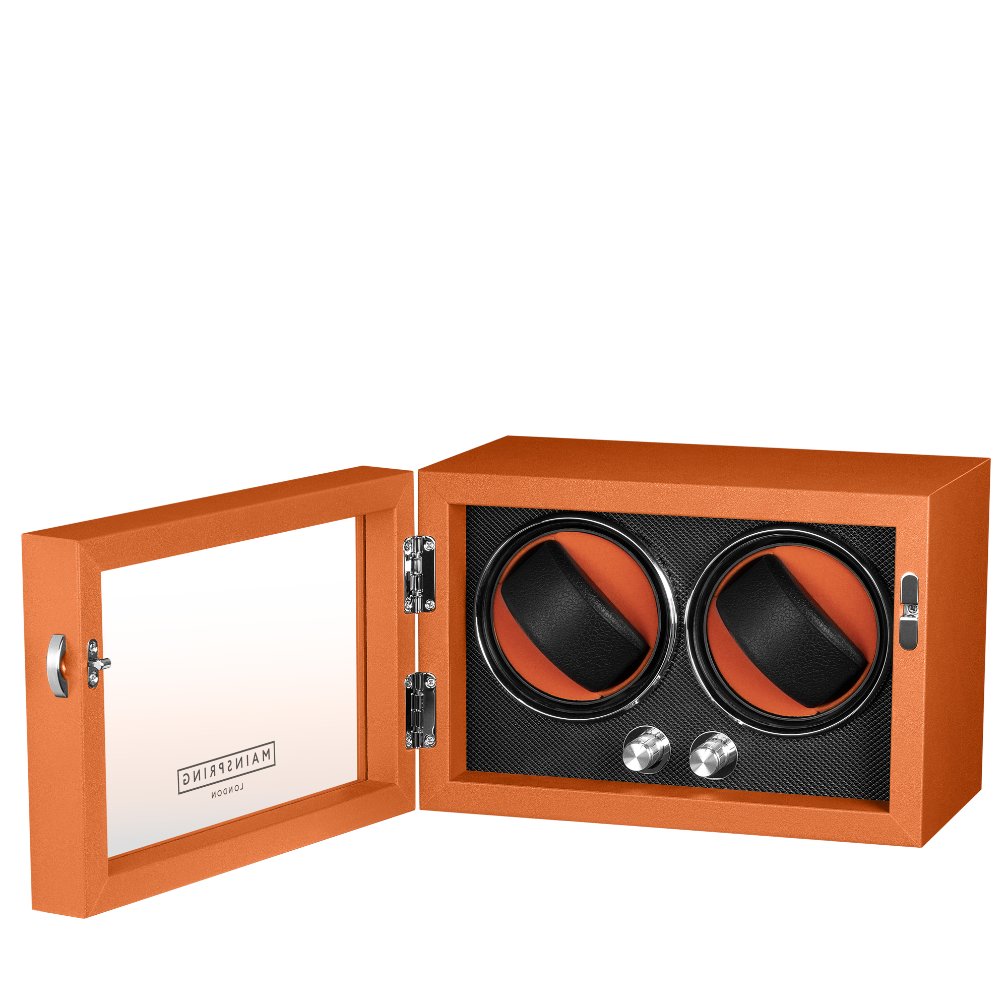 Guardian Dual Slot Watch Winder - Retro Orange