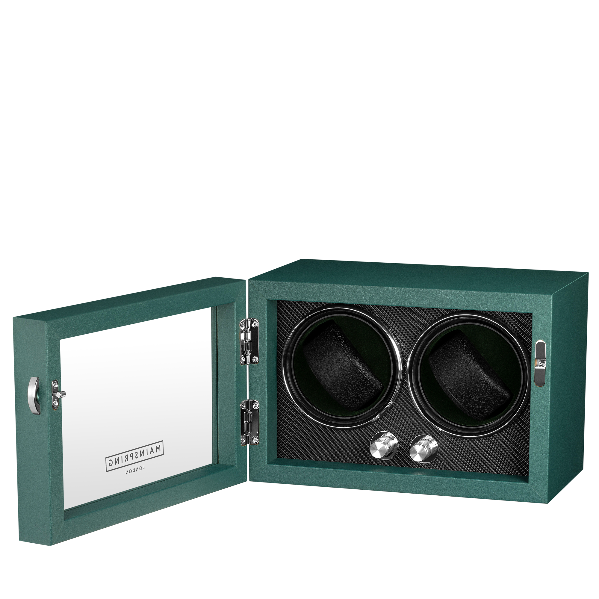 Guardian Dual Slot Watch Winder - Emerald Green