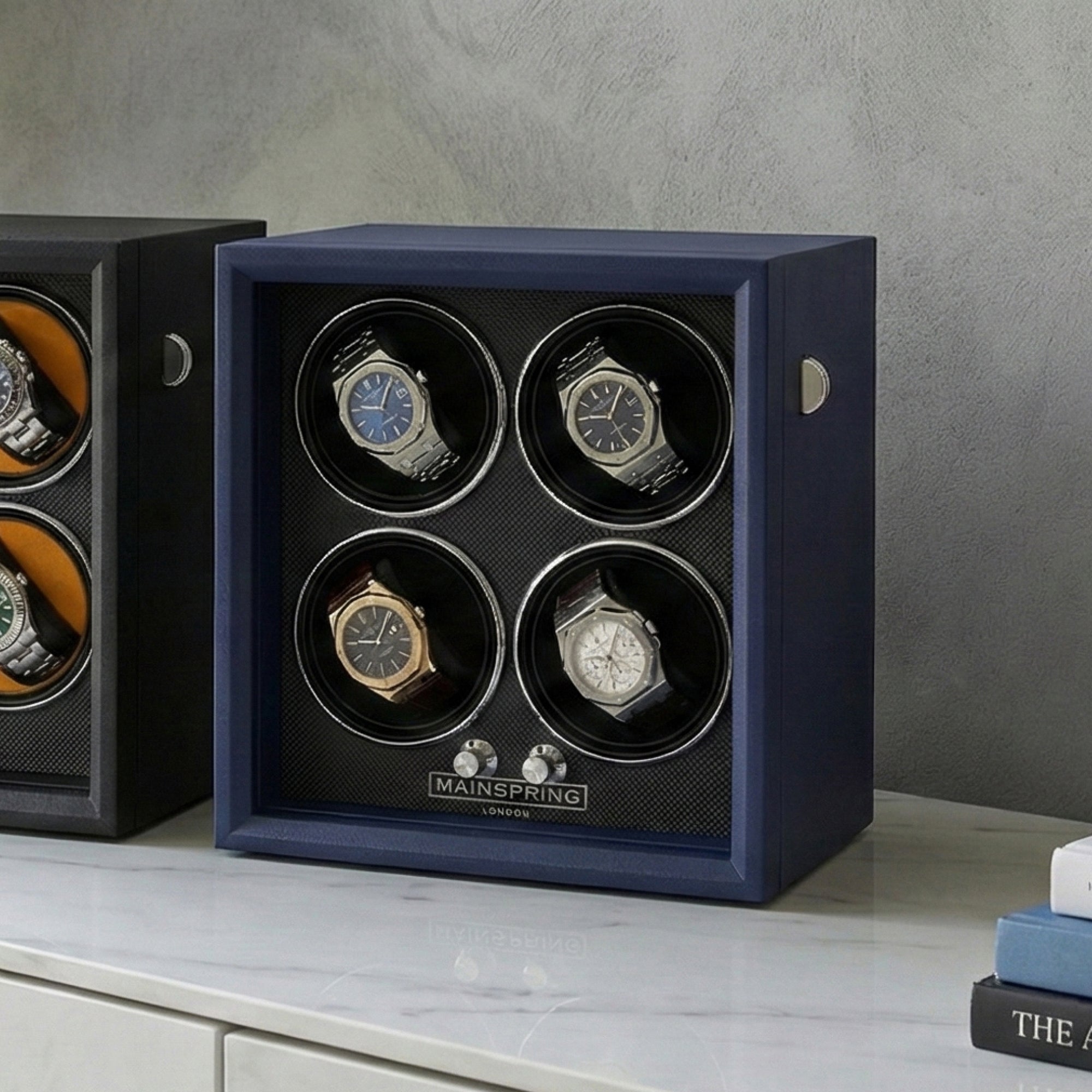 Guardian 4-Slot Watch Winder - Royal Blue