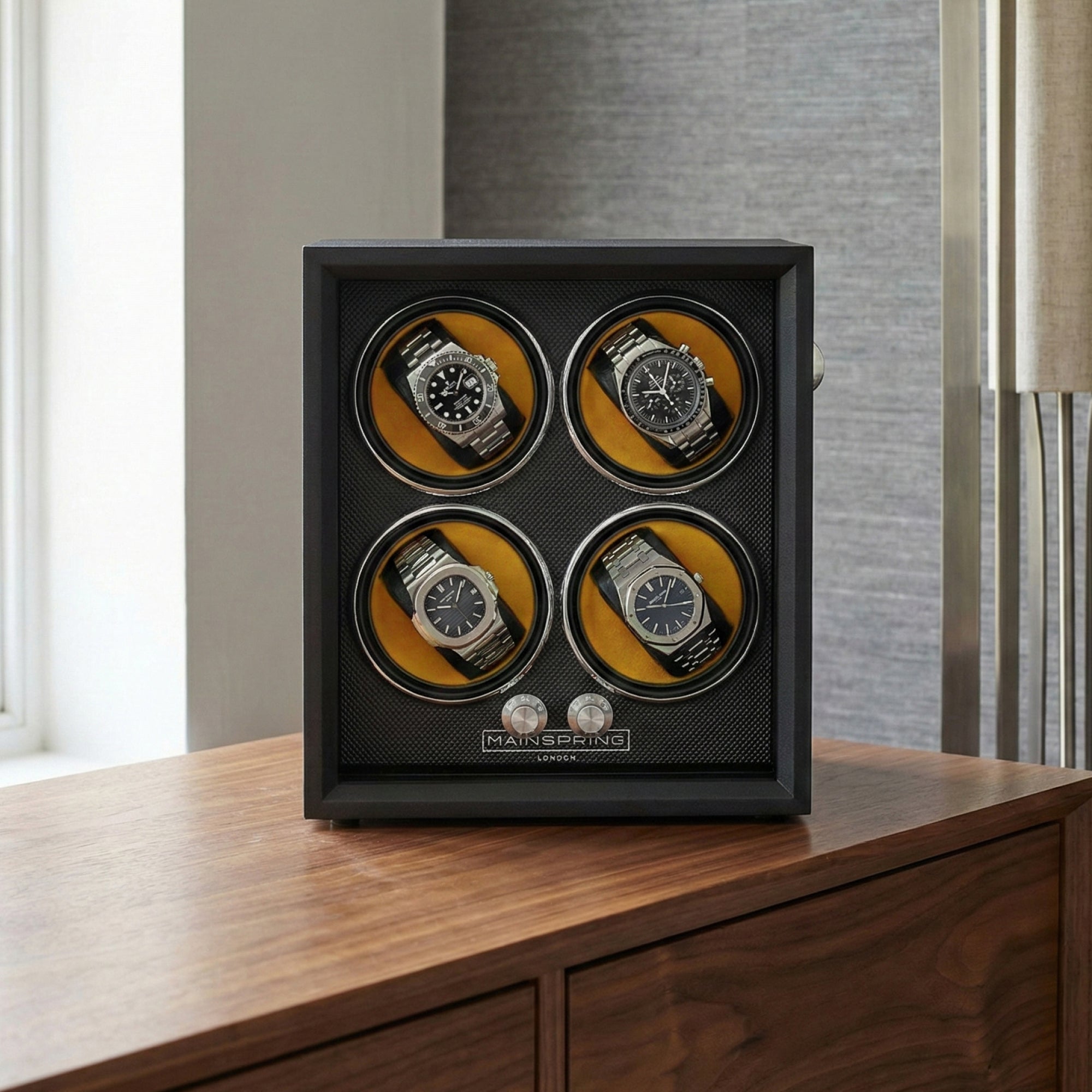 Guardian 4-Slot Watch Winder - Noir Vault
