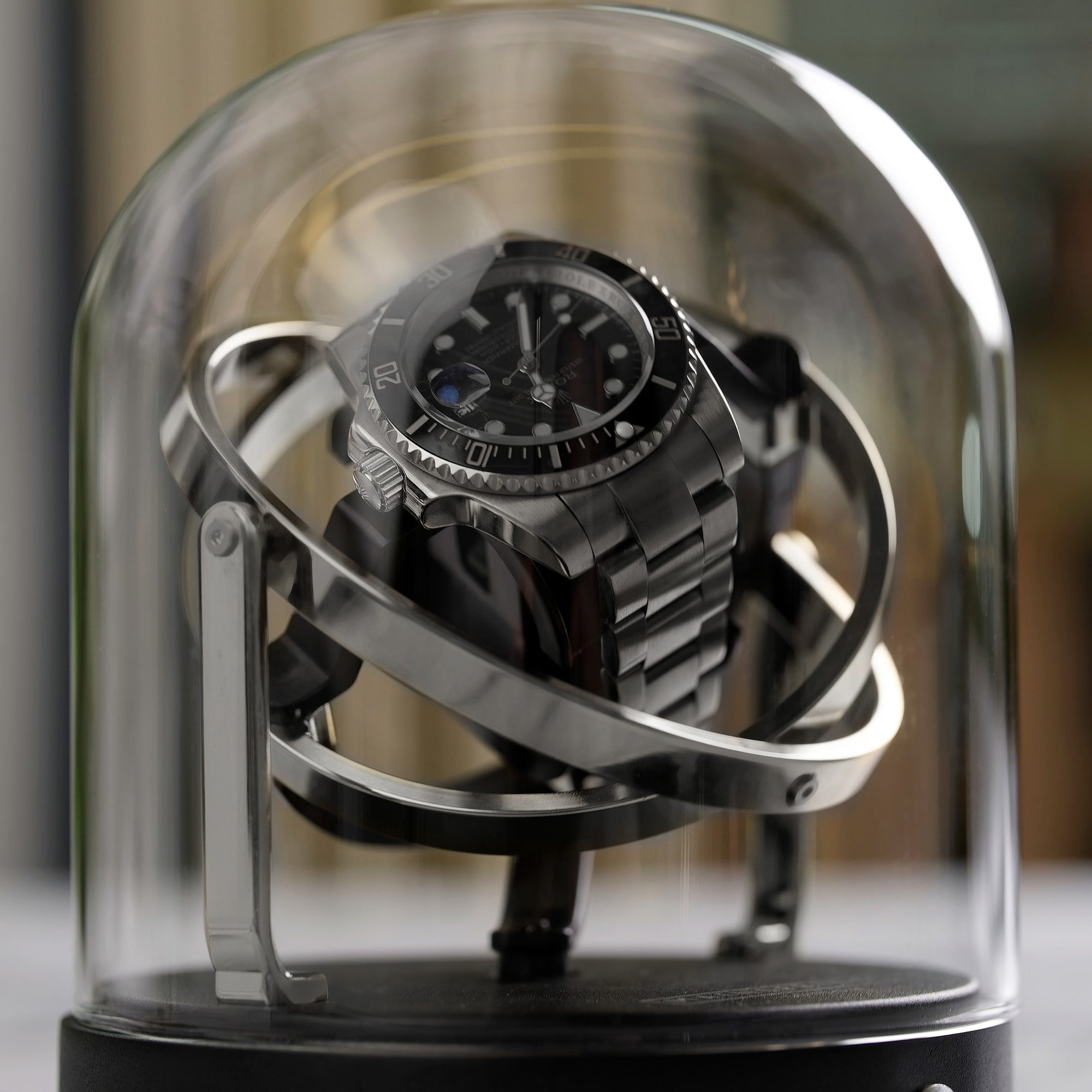 Gyroscope Single Slot Watch Winder - Mercury