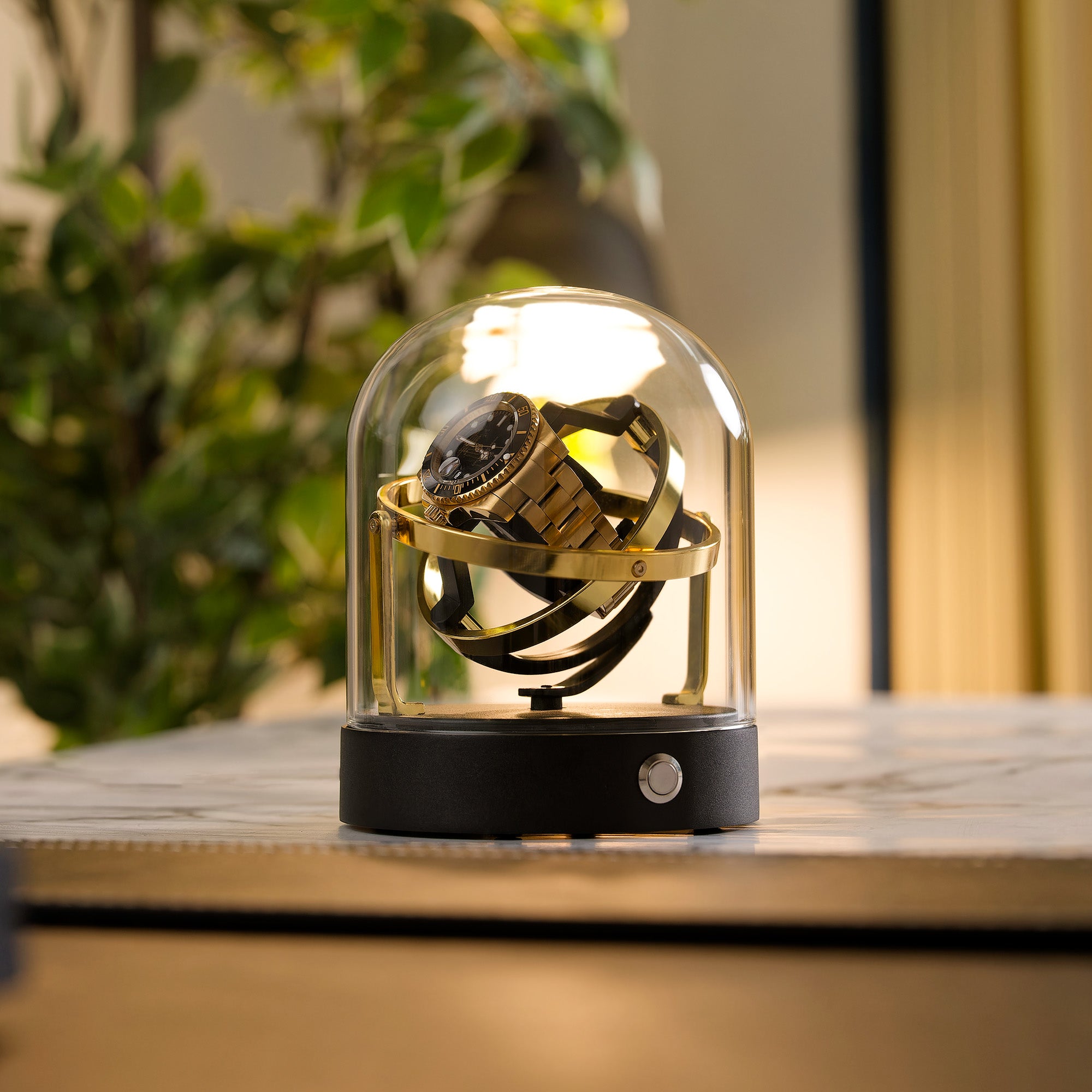 Gyroscope Single Slot Watch Winder - Saturn