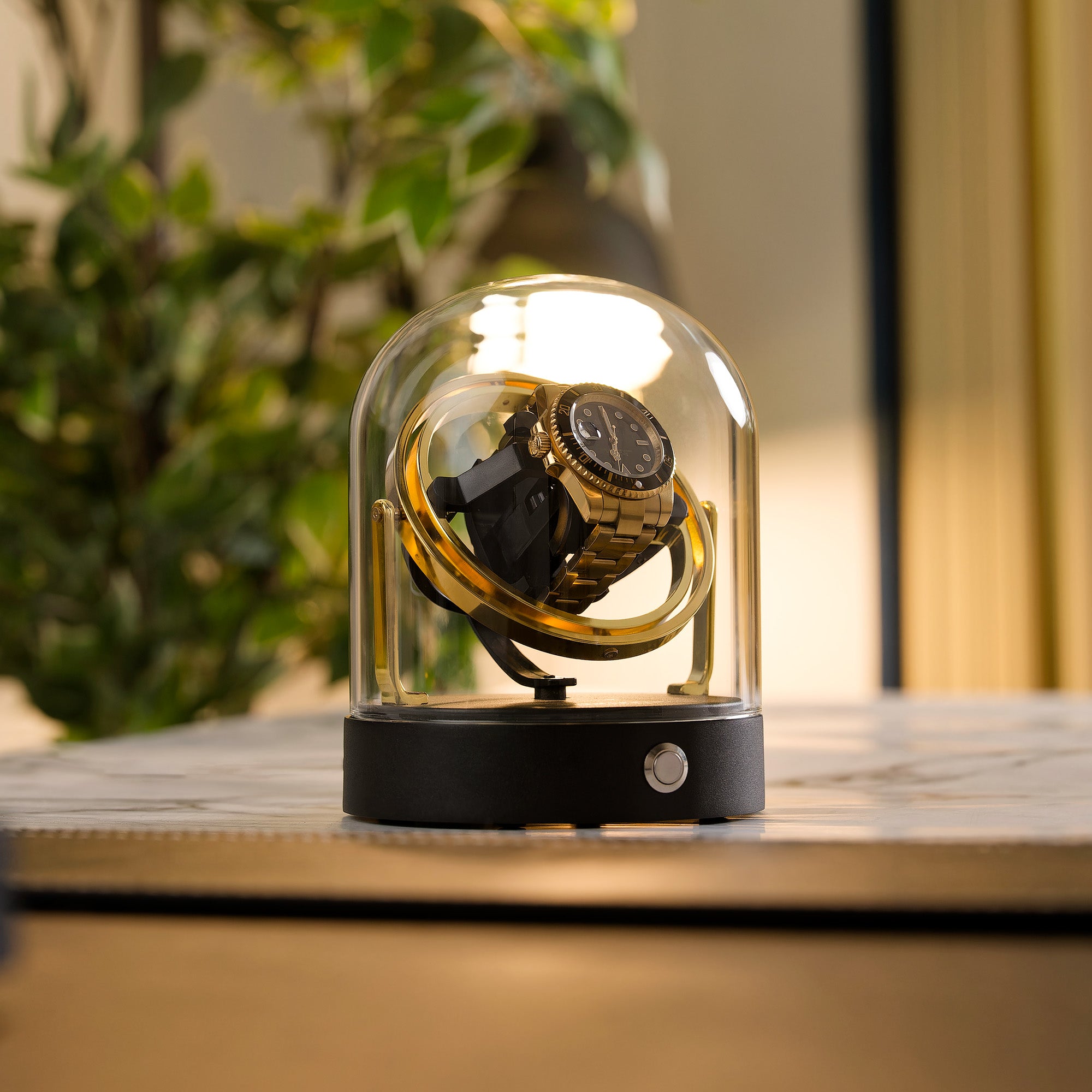 Gyroscope Single Slot Watch Winder - Saturn