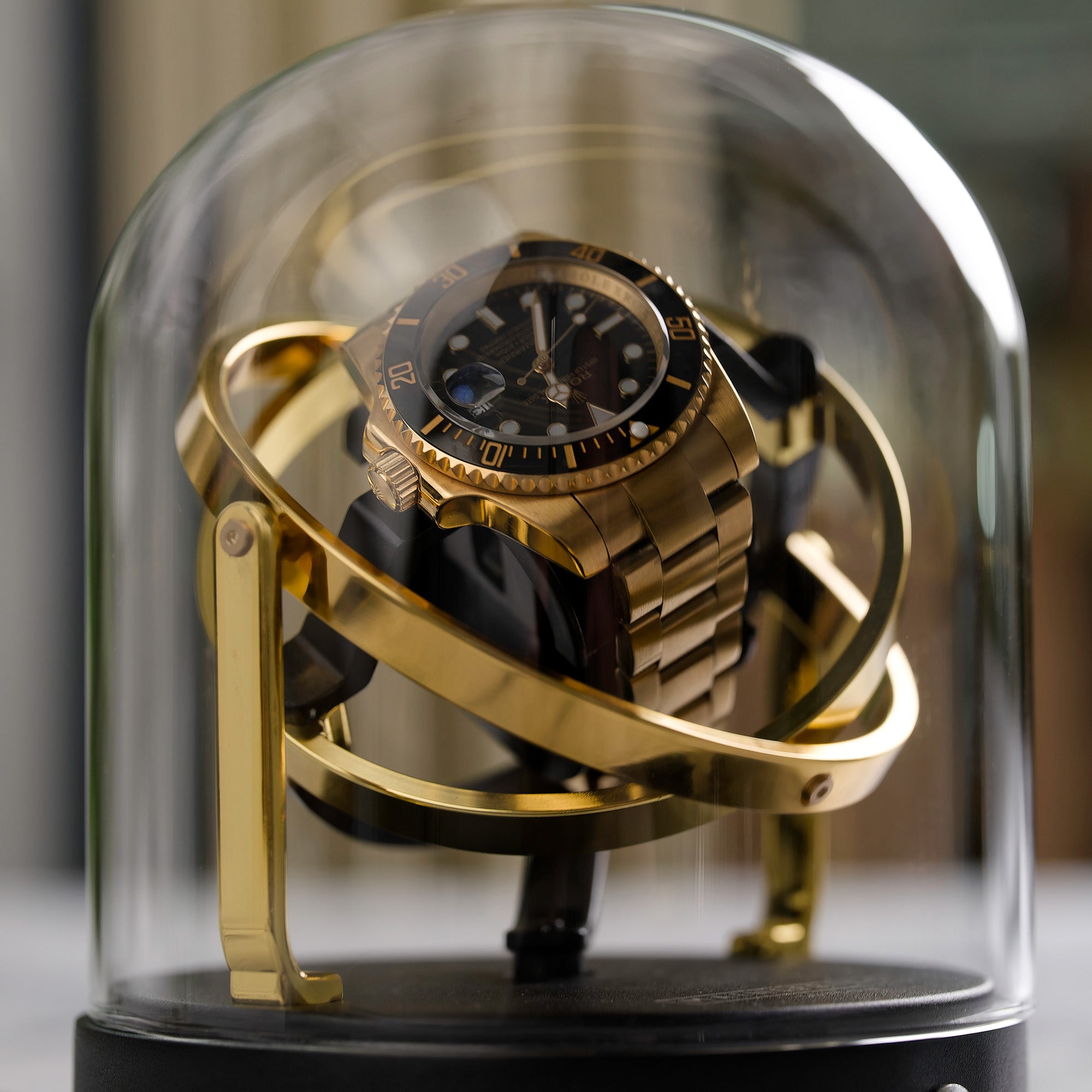 Gyroscope Single Slot Watch Winder - Saturn