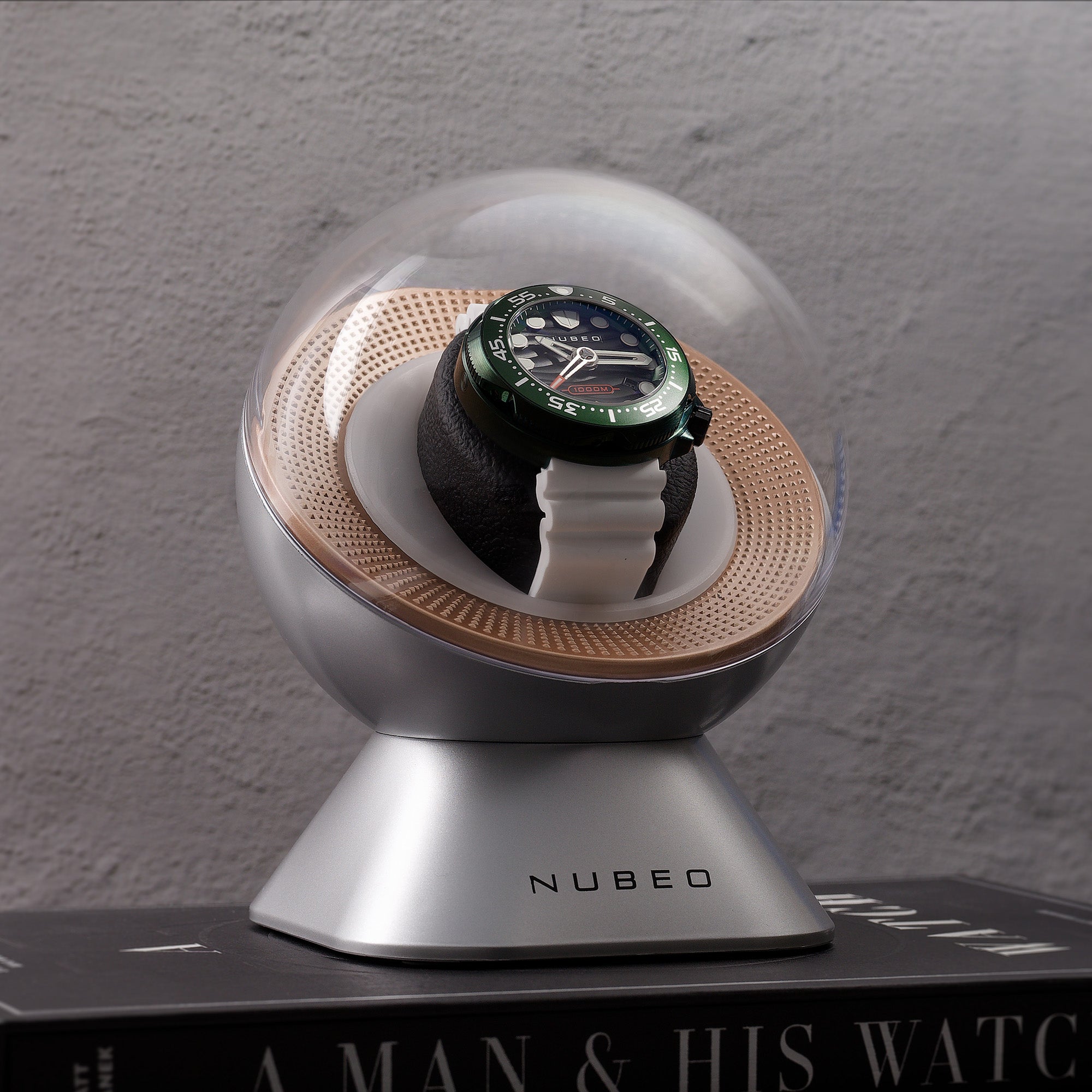 Satellite Single Slot Watch Winder - Galaxy Silver