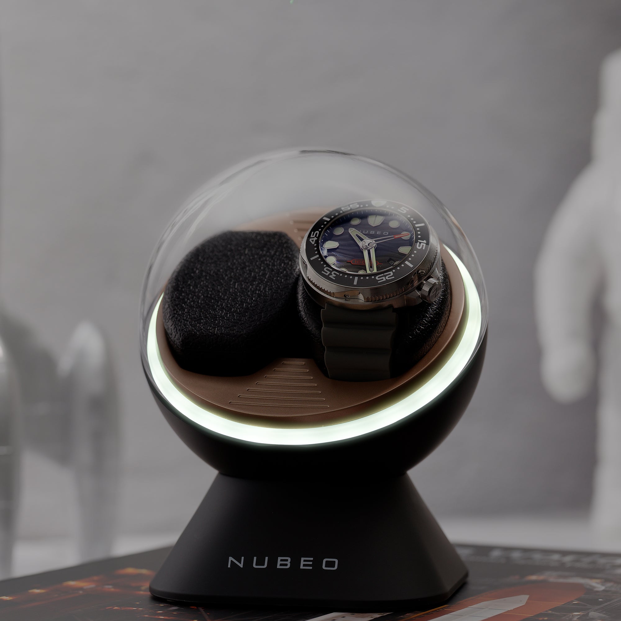 Satellite Dual Slot Watch Winder - Gemini Black