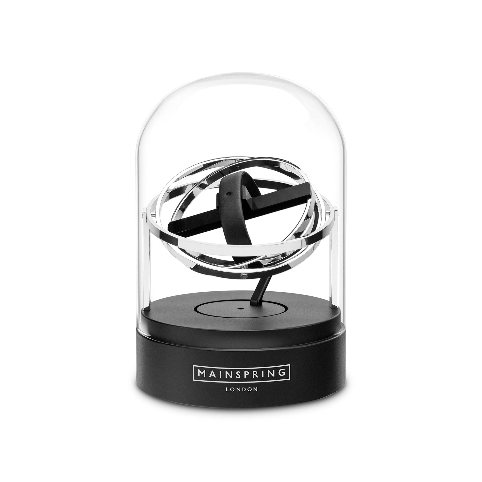 Gyroscope Single Slot Watch Winder Silver