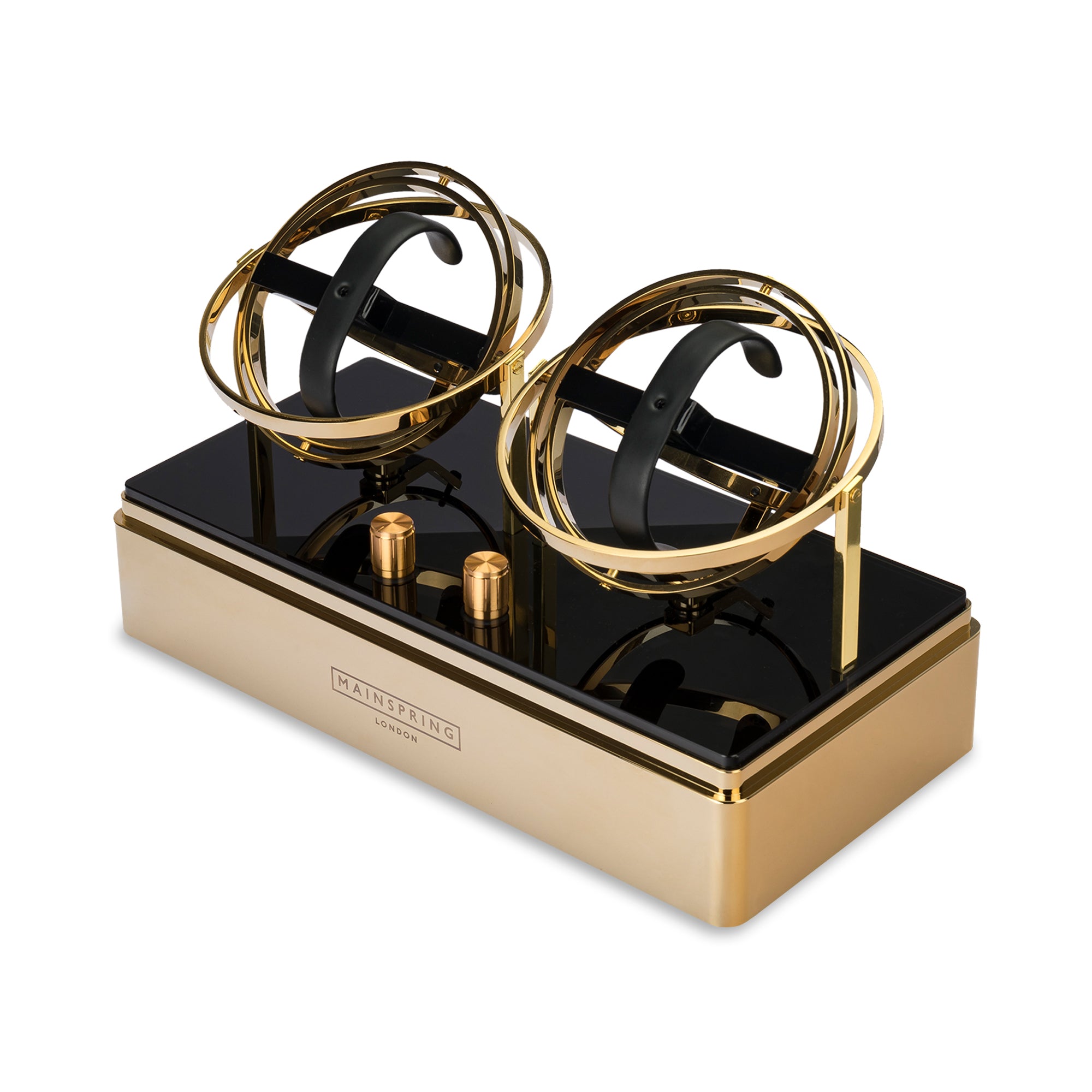 Dualism Dual Slot Watch Winder - Gold