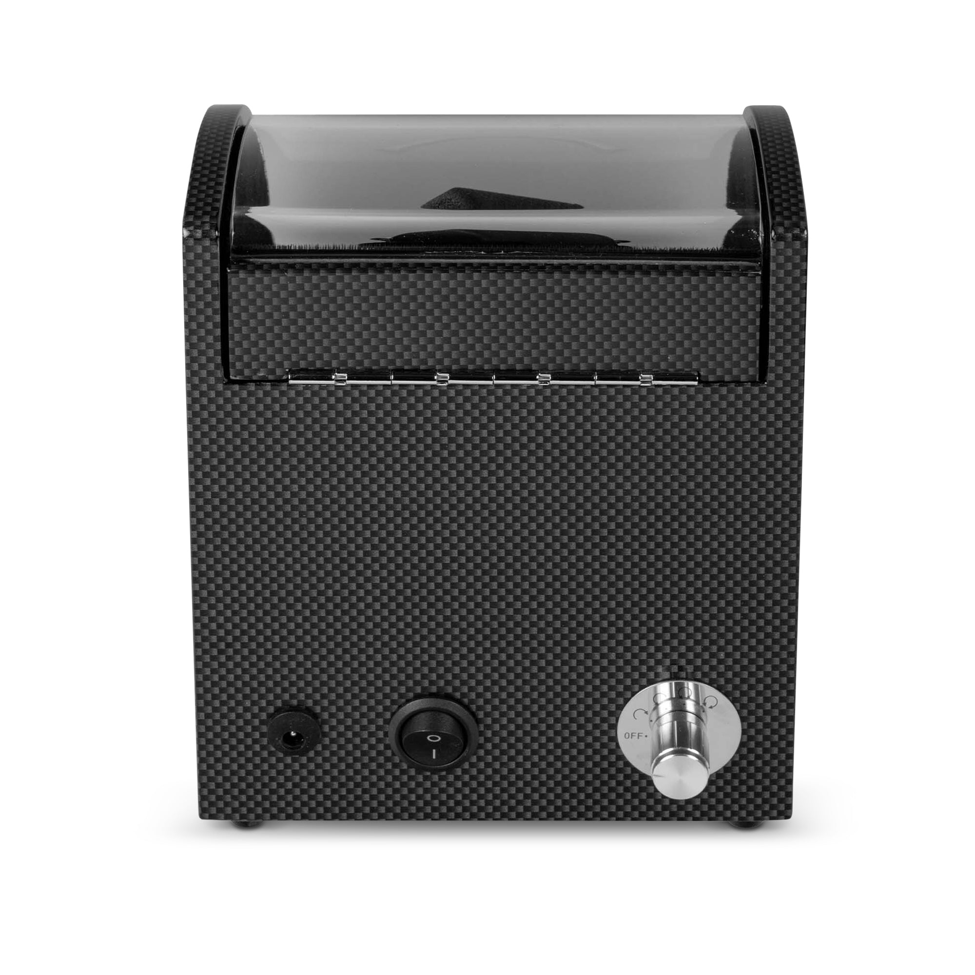 Quadrant Single Slot Watch Winder - Carbon Fibre Black