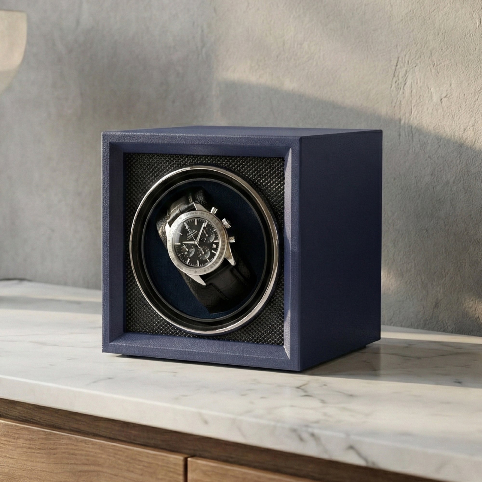 Guardian Single Slot Watch Winder - Royal Blue