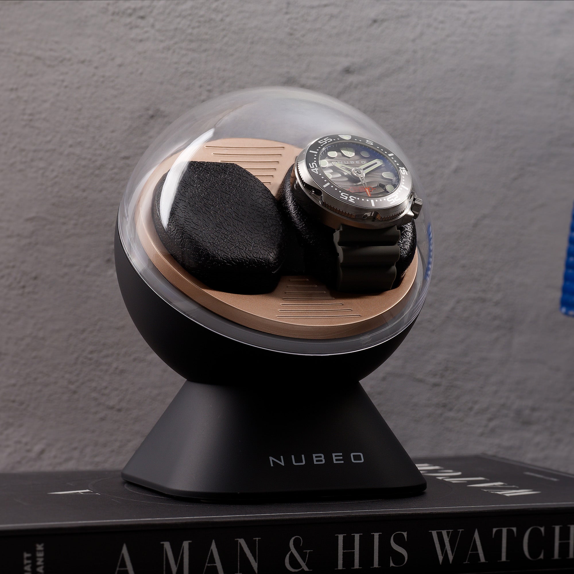 Satellite Dual Slot Watch Winder - Gemini Black