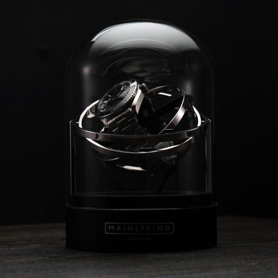 Gyroscope Single Slot Watch Winder - Silver