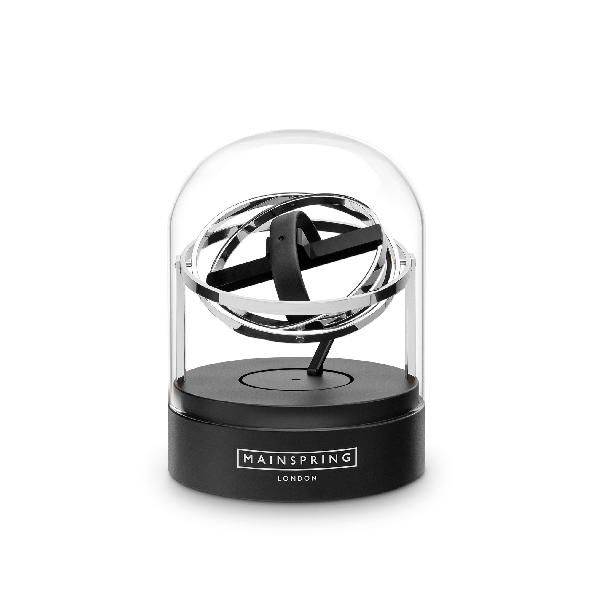 Gyroscope Single Slot Watch Winder - Silver